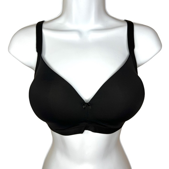 Size 34DD Iris & Lilly Black Lined Wirefree Bra Adjustable Straps Soft - Picture 1 of 11